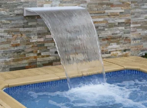 pool with mini waterfalls